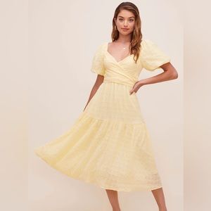 ASTR The Label Puff Sleeve Dress- Size XS